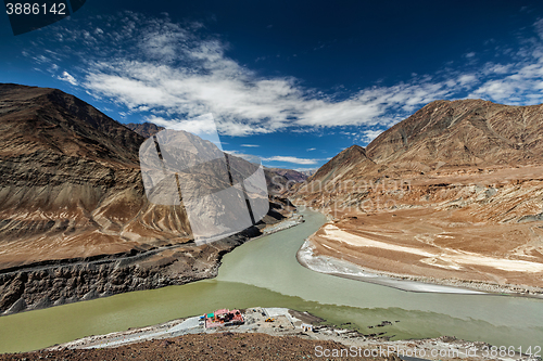 Image of Confluence of Indus and Zanskar Rivers, Ladakh