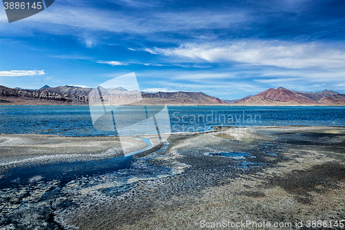 Image of Mountain lake Tso Kar in Himalayas