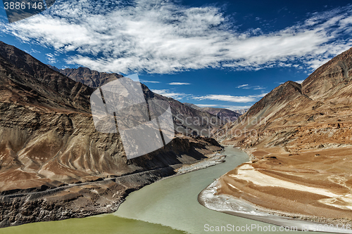 Image of Confluence of Indus and Zanskar Rivers, Ladakh