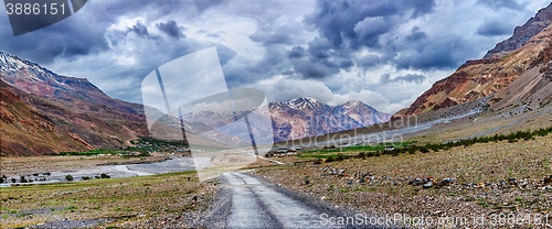Image of Panorama of road in Himalayas