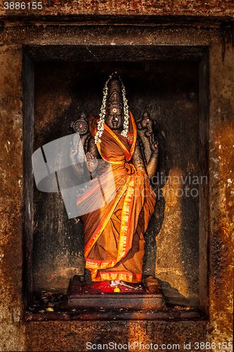 Image of Durga image in Hindu temple