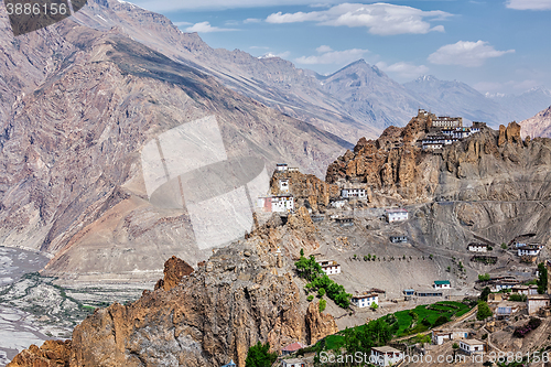 Image of Dhankar gompa Buddhist monastery  in Himalayas