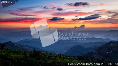 Image of Sunset in mountains