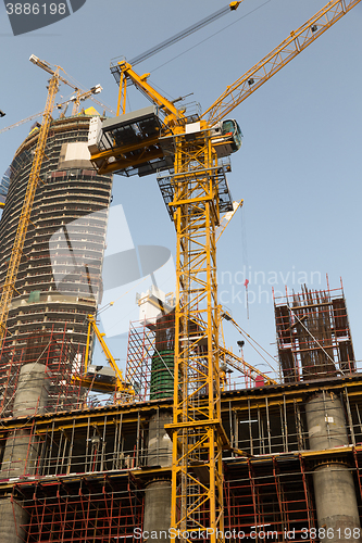 Image of building of skyscraper in Dubai city