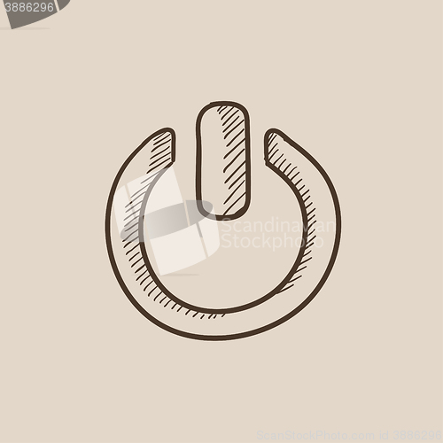 Image of Power button sketch icon.