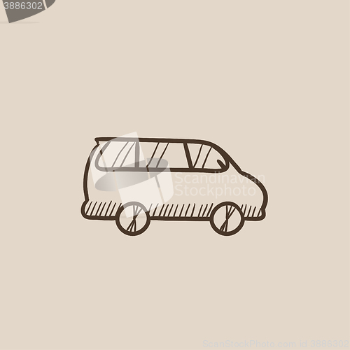 Image of Minivan sketch icon.