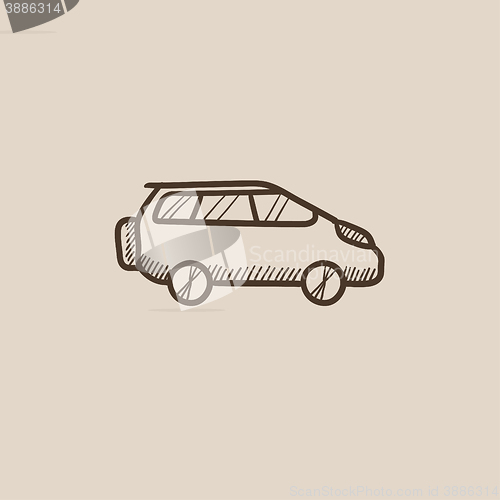 Image of Minivan sketch icon.