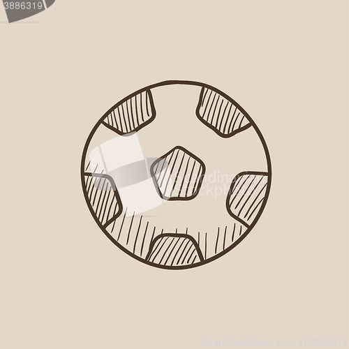 Image of Soccer ball sketch icon.