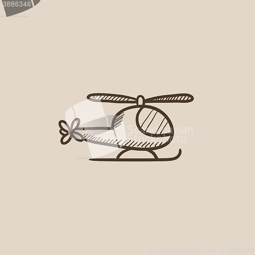 Image of Helicopter sketch icon.