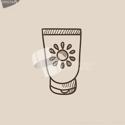 Image of Sunscreen sketch icon.