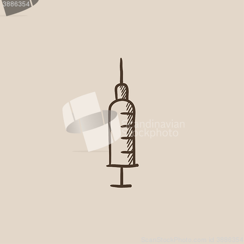 Image of Syringe sketch icon.