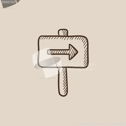 Image of Travel traffic sign sketch icon.