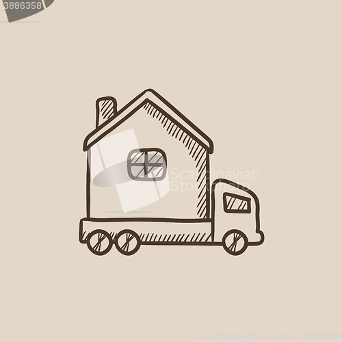 Image of Motorhome sketch icon.