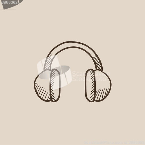 Image of Headphone sketch icon.