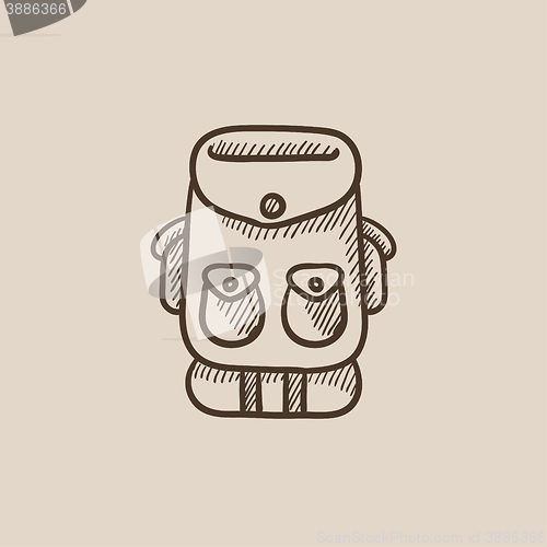 Image of Backpack sketch icon.