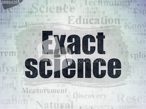 Image of Science concept: Exact Science on Digital Data Paper background