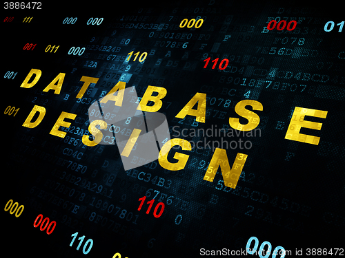 Image of Database concept: Database Design on Digital background