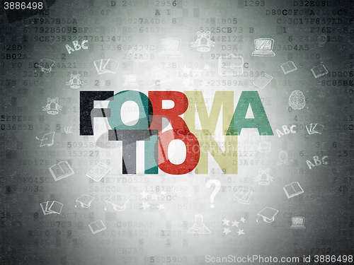 Image of Learning concept: Formation on Digital Data Paper background
