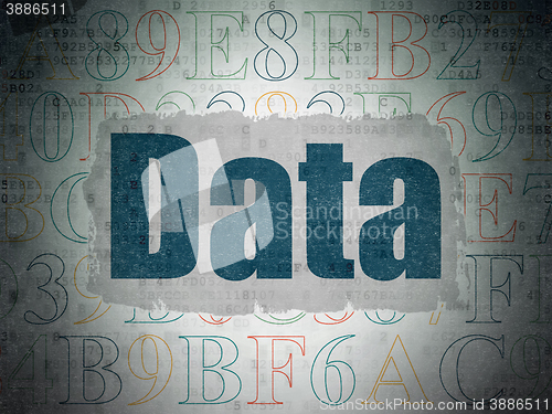 Image of Information concept: Data on Digital Data Paper background