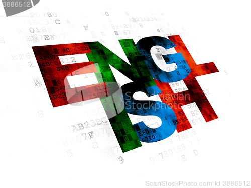 Image of Learning concept: English on Digital background