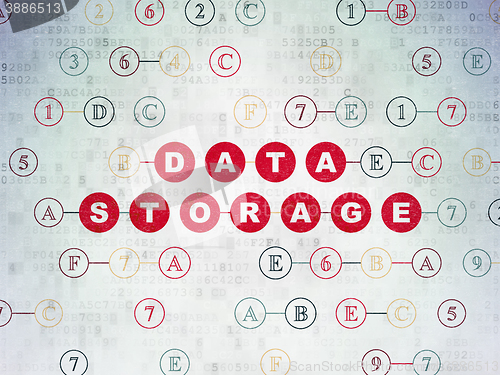 Image of Information concept: Data Storage on Digital Data Paper background