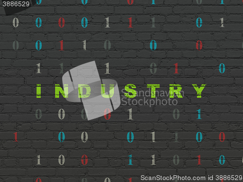 Image of Business concept: Industry on wall background