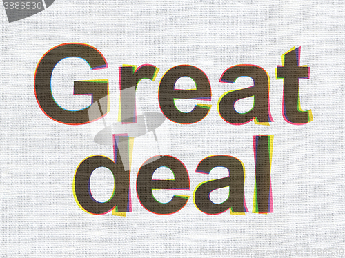 Image of Business concept: Great Deal on fabric texture background