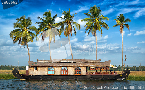 Image of Houseboat on Kerala backwaters, India