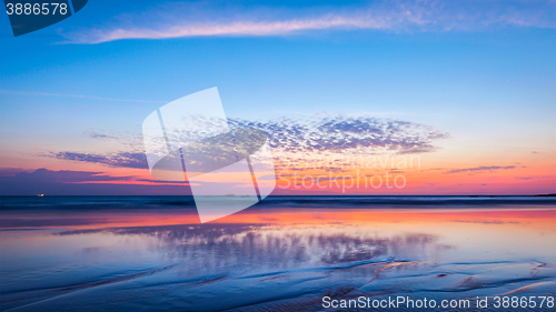 Image of Sunset on beach. Goa