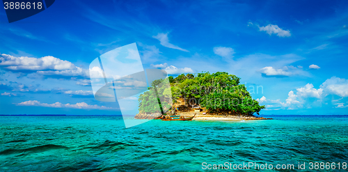 Image of Tropical island in sea
