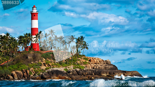 Image of Kovalam Vizhinjam lighthouse. Kerala, India