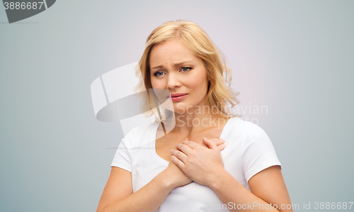 Image of unhappy woman suffering from heartache