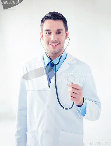 Image of male doctor with stethoscope