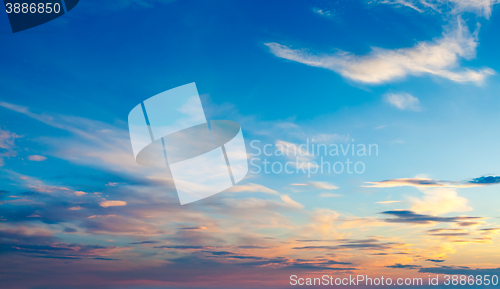 Image of Evening sky with clouds