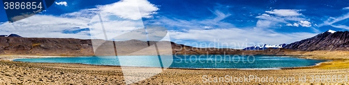 Image of Panorama of Himalayan lake Kyagar Tso, Ladakh, India
