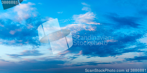 Image of Evening sky with clouds