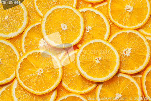 Image of Colorful orange fruit slices 