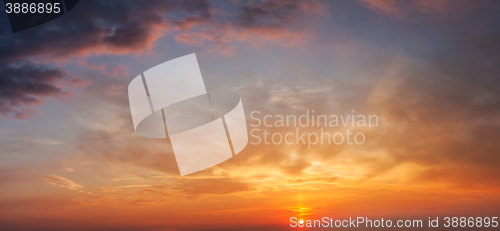Image of Evening sky with clouds