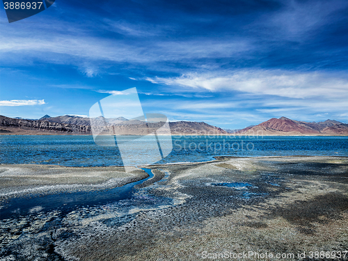 Image of Mountain lake Tso Kar in Himalayas