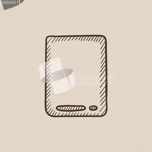 Image of Touch screen tablet sketch icon.