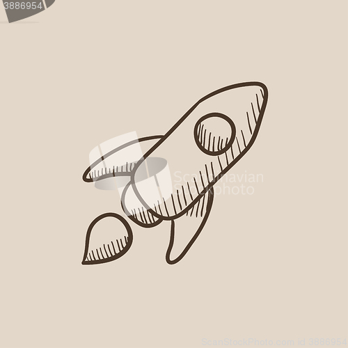 Image of Rocket sketch icon.