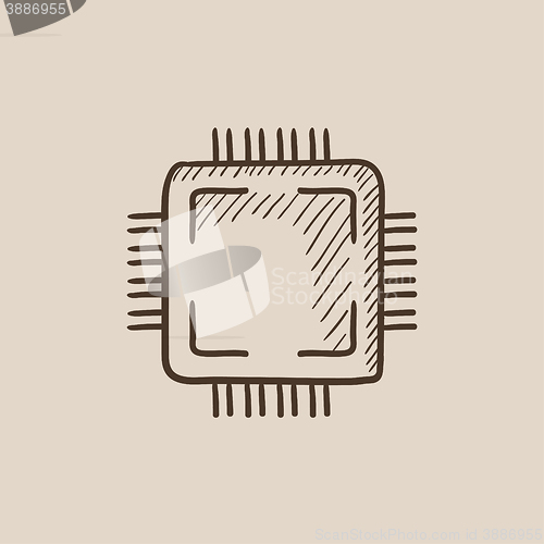 Image of CPU sketch icon.