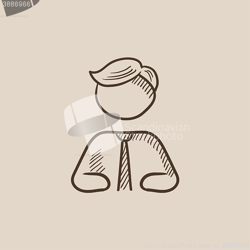 Image of Businessman sketch icon.