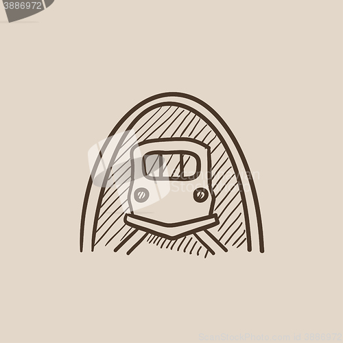 Image of Railway tunnel sketch icon.