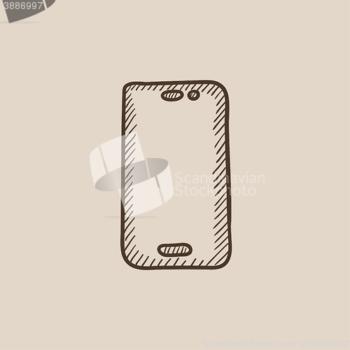 Image of Mobile phone sketch icon.