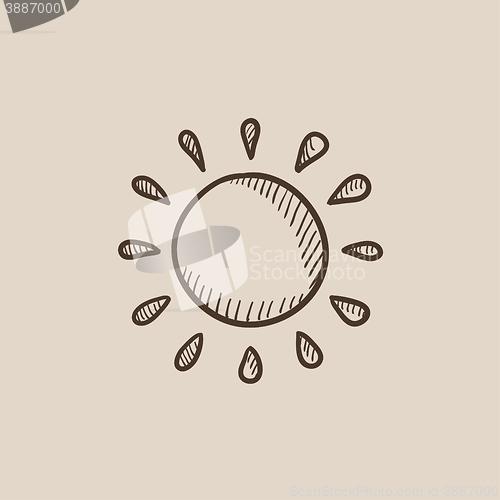 Image of Sun sketch icon.