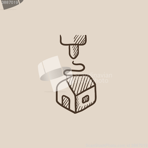 Image of Tree D printing sketch icon.