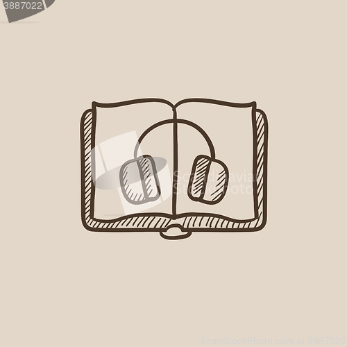 Image of Audiobook sketch icon.