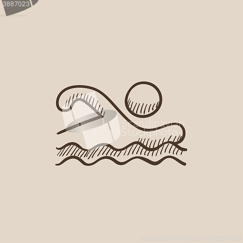 Image of Swimmer sketch icon.