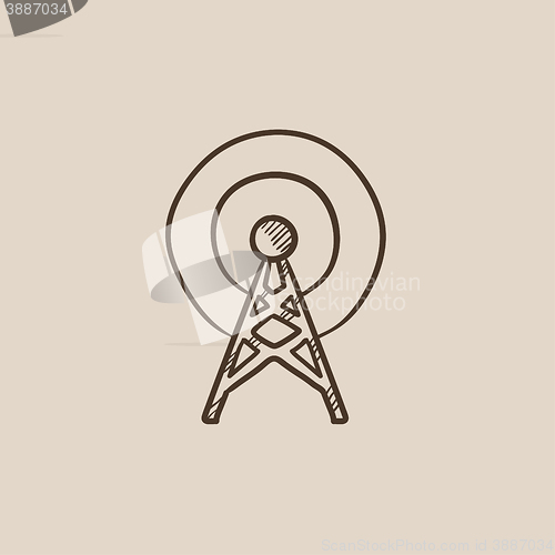 Image of Antenna sketch icon.